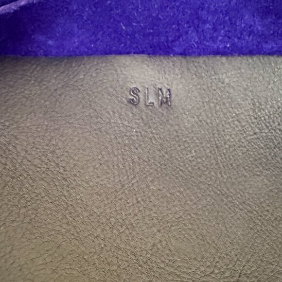 GoForthGoods GFG Small Avery Violet w/ black handles leather tote crossbody EUC - Picture 11 of 13